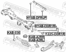 ����������� ���� Hyundai I30 12 2012-2015 ����. ��������. Febest HYABI30R1R ����