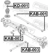 ����������� ������ ���������� ���� ������ ������ ����� ��� KIA Sportage, ASIA Motors Retona, KIA Bongo ��� Febest KAB-001 KAB001 ����