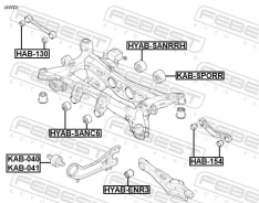 C���������� ������ ����������� ������� ������! Hyundai Santa Fe 12 Febest KAB040 KAB040 ����