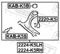 ����������� ������� ��������� ������ | ����� ����/��� | ��� KIA Sportage, Hyundai Tucson, KIA Sorento febest kab-k5s KABK5S ����