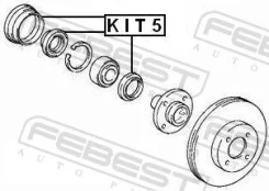������� ������� ������ (�����������) ������ ������ ����� ��� Toyota Corolla, Toyota Sprinter, Toyota Camry [USA] febest kit5 KIT5 ����