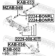 ������ KIA K2500/K2700/K2900 04 2006-2016 ���� �����. Febest KSB002 ����