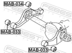 ����������� ����� Mitsubishi Pajero/Montero V80/90# 2006.09-2021.03 ������������� Febest MAB034 ����