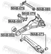 ����������� ������ ���������� ���� ������ ������ ����� ��� Mitsubishi Lancer, Mitsubishi Mirage, Volvo S40 Febest MAB-071 MAB071 ����