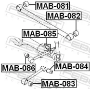 ����������� ���� Mitsubishi Pajero/Montero IO H60/70# 1998.11-2005.03 ����. ��������. Febest MAB082 ����