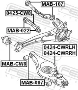 ����������� ������ ���������� ���� ������ ������ ����� ��� Mitsubishi Lancer, Mitsubishi Outlander, Dodge Caliber Febest MAB-087 MAB087 ����
