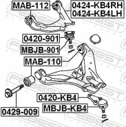 ������� ����� ������� ������� ������ 47.4x36.3x21, ������, ����� ��� Mitsubishi Pajero, Mitsubishi L200 Mitsubishi, Mitsubishi L 200 Febest MBJB-KB4 M...