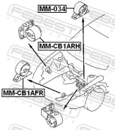 ������� ��������� �� ������ ������ ����� ��� Mitsubishi Mirage, Mitsubishi Lancer, Mitsubishi COLT V febest mm-034 MM034 ����