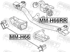 ����� ��������� Mitsubishi Pajero/Montero IO H60/70# 1998.11-2005.03 ����. (����������) Febest MMH66RR ����