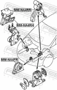 ����� ��������� Mitsubishi Grandis NA4W 2006.05-2010.03 ����. Febest MMNA4RR ����