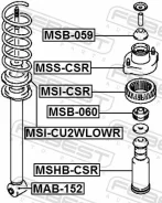 ������ ������� ������������, ������, ������, ����� ��� Mitsubishi Lancer, Mitsubishi Outlander, Mitsubishi ASX Febest MSB-059 MSB059 ����
