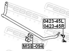 ������ ������������� �������� ������ ����� ��� Mitsubishi Pajero, Mitsubishi L 400, Mitsubishi Montero febest msb-094 MSB094 ����