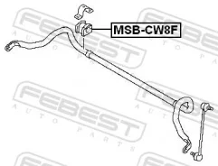 ������ ��������� ������������� d22 �������� ������, ����� ��� Mitsubishi Outlander, Mitsubishi Lancer, Mitsubishi ASX Febest MSB-CW8F MSBCW8F ����