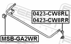 ������ ������������� ������ ������ ����� ��� Mitsubishi Outlander III, Peugeot 4008, Mitsubishi ASX febest msb-ga2wr MSBGA2WR ����