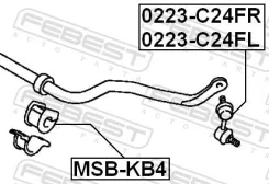 ������ ��������� ������������� d25, ��������, ������, ����� ��� Mitsubishi L200 Mitsubishi, Mitsubishi Pajero, Mitsubishi L 200 Febest MSB-KB4 MSBKB4...