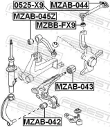 ����������� �������� ������� ����, �������� ������, ����� ��� Mazda Xedos 9, Mazda Millenia ����� Febest MZAB-044 MZAB044 ����
