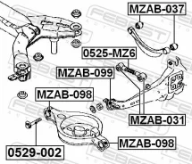����������� ������� ������ Mazda 6 GG 2002-2008 MZAB098 ����