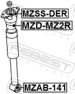 ����������� ������� ������������, ������, ������, ����� ��� FORD Fiesta, Mazda 2 Febest MZAB-141 MZAB141 ����