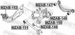 ����������� ���� ������ ������ ����� ��� Mazda 6, Mazda CX-5, Mazda 3 febest mzab-151 MZAB151 ����