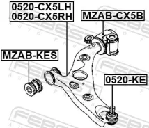 ����������� ������ ��������� ������ ��� ���������� Febest MZAB-CX5B MZABCX5B ����