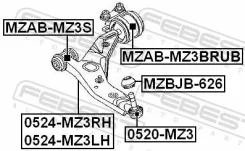 ����������� ��������� ������ � ����������� ��� ����/��� Febest [Mzabmz3BRUB] MZABMZ3BRUB ����