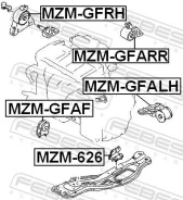������� ��������� ������ ������, ����� ��� Mazda 626, Mazda MX-6, Mazda Xedos 6 Febest MZM-626 MZM626 ����