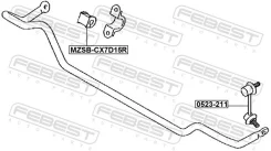 ������ ������������� ������ Mazda CX-7 07- MZSB-CX7D15R ����� ����� MZSBCX7D15R ����