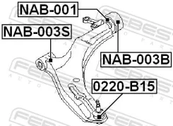 ����������� ��������� ������, ��������, ������, ����� ��� Nissan Almera, Nissan Sunny, Nissan Bluebird Sylphy Febest NAB-003S NAB003S ����