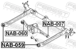 ����������� ������� ������, ������ ������, ����� ��� Nissan Almera, Nissan Primera, Nissan Bluebird Febest NAB-060 NAB060 ����