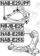 ����������� ������ ������� ������ �������� �������� ������ ����� ��� Nissan Caravan, Nissan Urvan ������ febest nab-e25b NABE25B ����