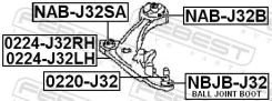 ����������� ��������� ������ ��������! Nissan Juke F15 10 Febest NABJ32SA NABJ32SA ����