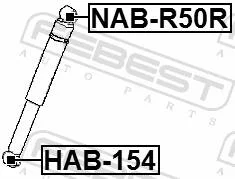 ����������� ������� ������������ | ��� ����/��� | Febest NAB-R50R NABR50R ����