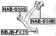 ����������� ��������� ������, ��������, ������, ����� ��� Infiniti FX Febest NAB-S50S NABS50S ����