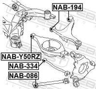 ����������� ������ Nissan FUGA Y50 2004.10-2009.11 ����. Febest NABY50RZ ����