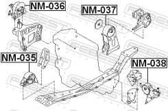 ������� ��������� ������ 11210-4N100 Nissan Presage U30 1998.06-2003.06 [JP] NM036 ����