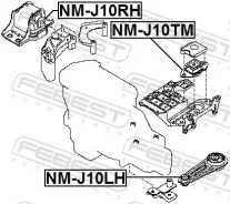 ������� ������� ���������, ��������, ������ ����� ��� Renault Megane, Dacia Logan, Renault CLIO Febest NM-J10TM NMJ10TM ����