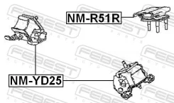 ������� ��������� ������ ������ ����� ��� Nissan Navara, Nissan Pathfinder, Nissan NP300 Navara febest nm-r51r NMR51R ����