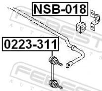 ������ ������� ������������� d18 ������ ������ � ����� ��� Nissan X-Trail Febest NSB-018 NSB018 ����