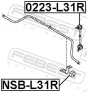 ����� 19mm NS A34 Rr Febest NSB-L31R (54613-8J021) NSBL31R, ������ ������ NSBL31R ����