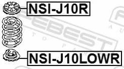 ����� (���������) ������� ������ ������ ������ ����� ��� Nissan X-Trail, Nissan Qashqai, Nissan JUKE febest nsi-j10lowr NSIJ10LOWR ����