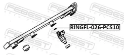������ �������������� �������� ������� ������� (10 ��. � ��������) Febest Ringfl-026-PCS10 RINGFL026PCS10 ����