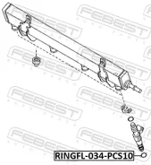 �������������� ������ �������� ������� ������� 10 ���� � �������� ��� OPEL Astra, OPEL Vectra C, FORD Focus febest ringfl-034-pcs10 RINGFL034PCS10 ���...
