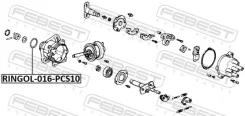 ������ �������������� �������������� ��������� (10 ��. � ��������) Febest Ringol-016-PCS10 RINGOL016PCS10 ����
