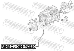 �������������� ������ Mazda 626 GE 1991-1998 ������������ ��������� ���� Febest RINGOL064PCS10 ����