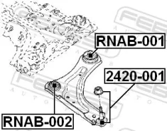 ����������� �������� ������ �������� �������� ������ ����� ��� Renault Laguna, Renault Latitude febest rnab-002 RNAB002 ����