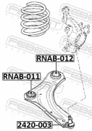 ����������� ������� ������ �������� �������� ������ ����� ��� Renault Megane, Renault Scenic III, Renault Grand Scenic febest rnab-011 RNAB011 ����