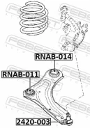 ����������� ��������� ������ ������ Renault Megane III (2009)/ Scenic (2009) [178Febestrnab014] RNAB014 ����