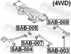 ����������� ������� ����������� ������, ������ ������, ����� ��� Subaru Impreza, Subaru Legacy, Subaru Forester Febest SAB-008 SAB008 ����