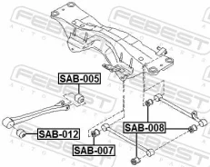 ����������� ������ ���������� ���� Subaru SG5/9, FR Febest SAB-012 (20254SA000), ������ SAB012 ����