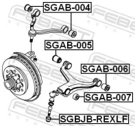 ����������� ������ Ssang YONG Rexton 2001-2013 �����. ����. Febest SGAB006 ����